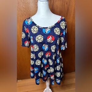 NWT Lularoe Disney Size XXSmall Perfect T Shirt Cruella DeVille Oversized